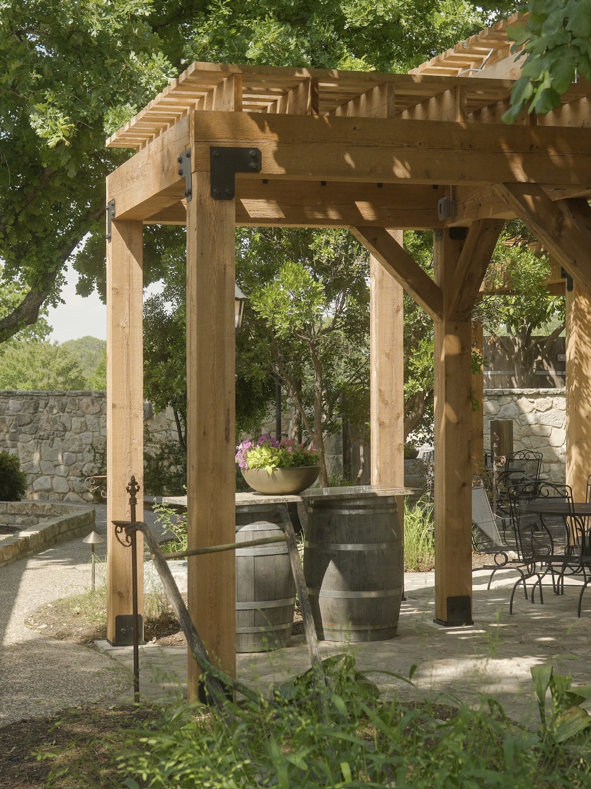 Pergola over patio installed by San Antonio outdoor living company