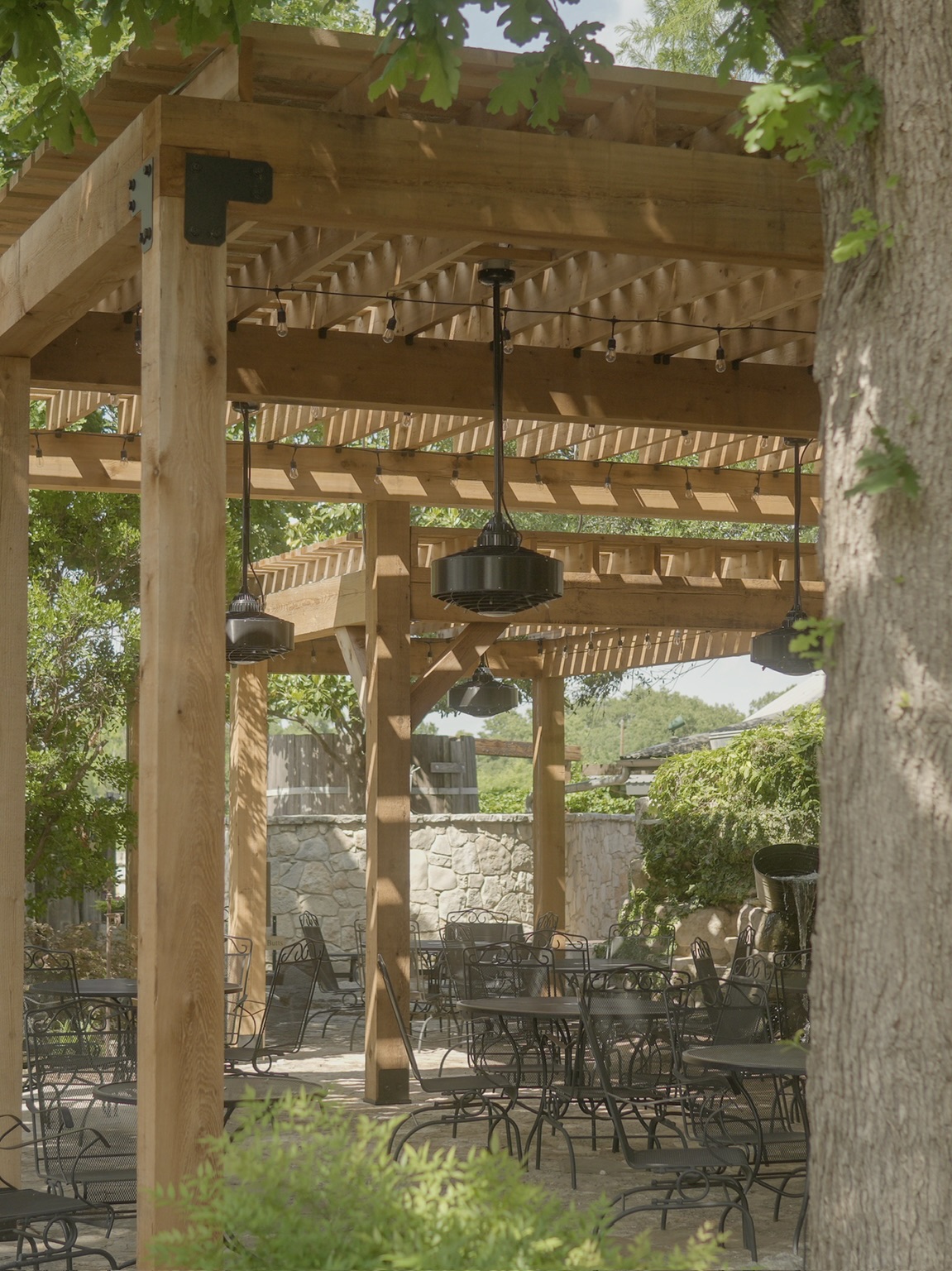 Custom business pergola project in San Antonio Texas